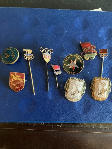(10) 60er Jahre Olympia Pins Rom .russia british & squaw valley