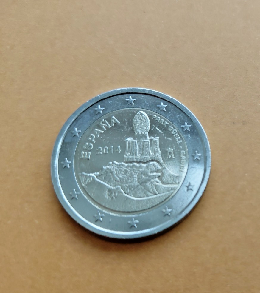 ESPAGNE 2014 PARK GüELL GAUDI pièces commémoratives de 2 euros
