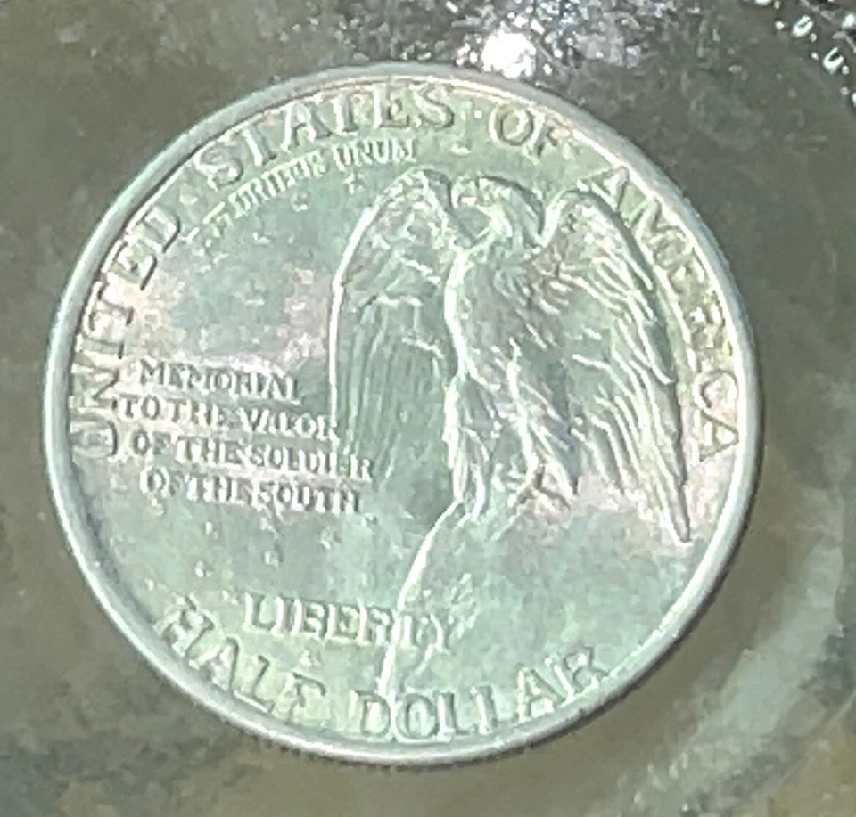 1925 US Mint STONE MOUNTAIN LEE & JACKSON SILVER Commemorative 50c Gem BU++ - Image 3 of 4