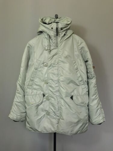 ALPHA INDUSTRIES N-3B PARKA N3B Extreme Cold Weather Beige Gray Small - Picture 1 of 12