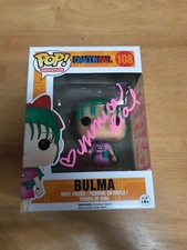 Funko Pop Monica Rial &ldquo;Bulma&rdquo; Dragon Ball Autograph Beckett COA