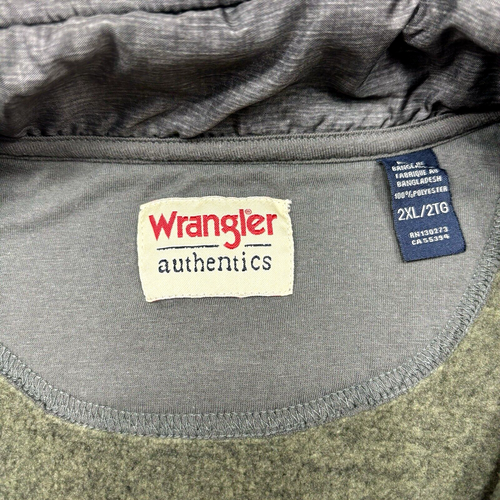Wrangler 1/4 Zip Pullover Men's XXL Green Long Sleeve Outdoor Work Chore Cowboy - Picture 5 of 10