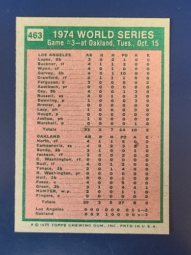 Tarjetas de béisbol Topps 1975 completan tu conjunto que elijas elegir cada una #440 - 660 - Imagen 35 de 262