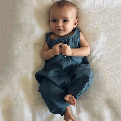 Newborn Baby Boy Girl Summer Cotton Romper Jumpsuit Bodysuit One-pieces Clothes - Picture 2 of 22