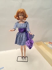 VINTAGE 1962 TITIAN MIDGE "BARBIE'S BEST FRIEND" DOLL IN BOX w/STAND & BOOKLET