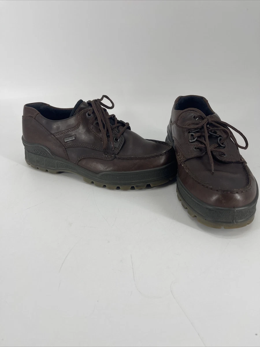 ECCO Track 25 Gore Tex Mens Shoes In Black Leather