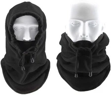 Balaclava Skiing Cover - Extreme Cold Weather Face Hat - Heavyweight Fleece Hood