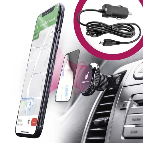 Car Cell Phone Holder + Smartphone Phone Universal Charging Cable