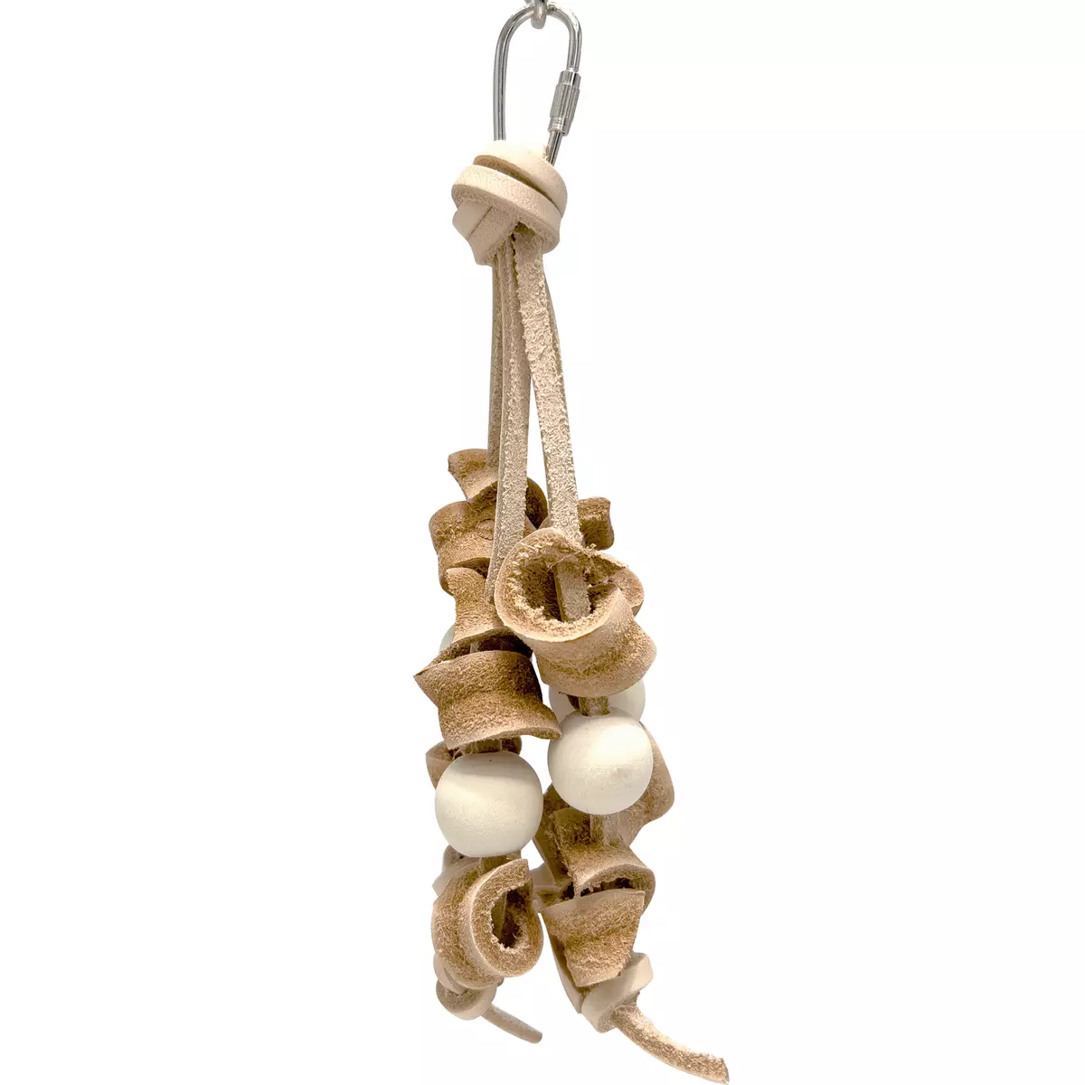 1067 Mini Leather Twisty Spider Handcrafted Leather Bird Toy