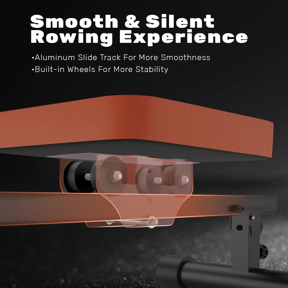 Magnetic Rowing Machine Rower with LCD Monitor Home Gym Fitness Cardio Workout ✨ - Image 2 of 4