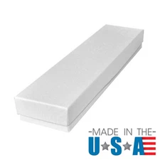 Premium White Swirl Cotton Filled Jewelry Cardboard Box Lots of 100~200~500