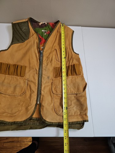 VTG SafTbak Bird Hunting Vest Brown Pockets Canvas Game Pouch Size L /XL - Picture 6 of 11