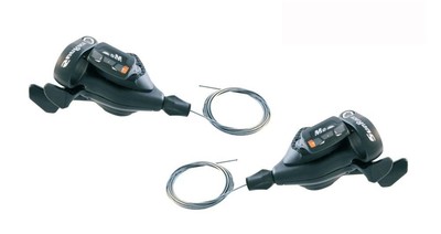 Lot De 2 Manettes De Pouce SHIMANO EM Vintage (Années 80) - Changement De Vitesse à Friction - Pour VTT - Occasion Fonctionnel