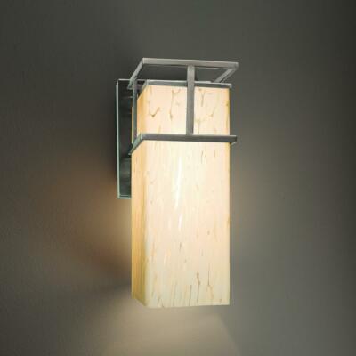 Justice Desing (FSN-8646w)1-Light Large Wall Sconce Brushed Nickel  - Outdoor