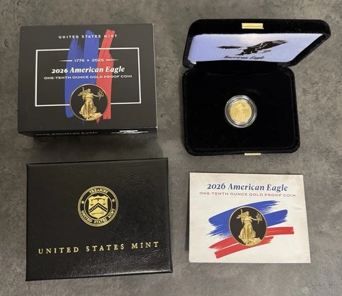 2026 W Gold American Eagle One-Tenth Ounce Proof Coin - Dual Dated 250th  Privy