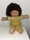 Vintage 1984 Coleco Cabbage Patch Kids Doll Brown Hair Yellow Overalls 16