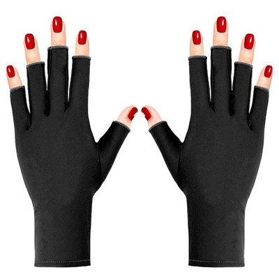 UV Gloves for Gel Manicures UPF50+ Fingerless UV Light Gloves for Gel Nails