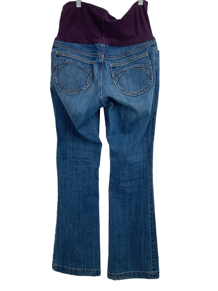 Vintage Western Flare Bootcut Maternity Jeans 4 RFF10512 EUC Pockets - Image 3 of 4