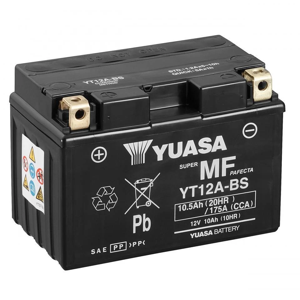 Batterie SLA Yuasa pour Moto Kawasaki 900 VN Vulcan 2006 à 2013 YT12A-BS / YT12A - Photo 3/4