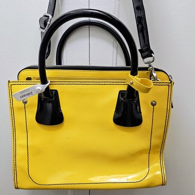 Dsquared2 Shoulder/Tote bag Removable Interior Clear Bag RARE Bumble Bee Yellow