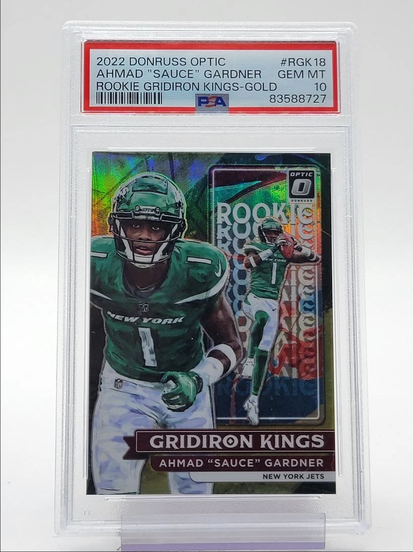 Sauce Gardner Panini Donruss Optic Rookie Gridiron Kings #RGK18 Gold