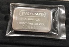 5 Troy Oz Silver BAR Engelhard  999 Fine Silver Bar- Serial #C206117
