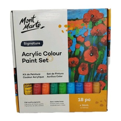 Mont Marte Acrylfarben Acrylic Colour Paint Set 18x 36ml 2.Wahl OVP*