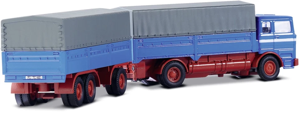 Carson MB 1620 Plane 1:87 RTR blau – für H0-Eisenbahnanlagen mit Anhänger - Bild 3 von 4