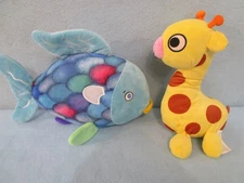 Lot of 2 “Kohl’s Cares” ONE FISH & GIRAFFE stuffy stuffed animals plush baby