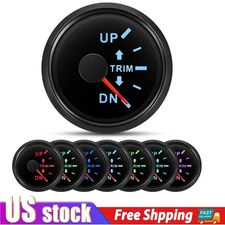 52mm Black  Trim Gauge Meter 0-190ohms UP-DN In Outboard Engine For Boat Marine