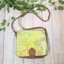 Patricia Nash Map European Trip Collection Ilina Leather Crossbody Bag