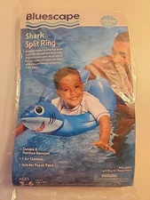 Bluescape Blue Shark Split Inflatable Swim Ring Pool Float for Kids, 3-6, Unisex