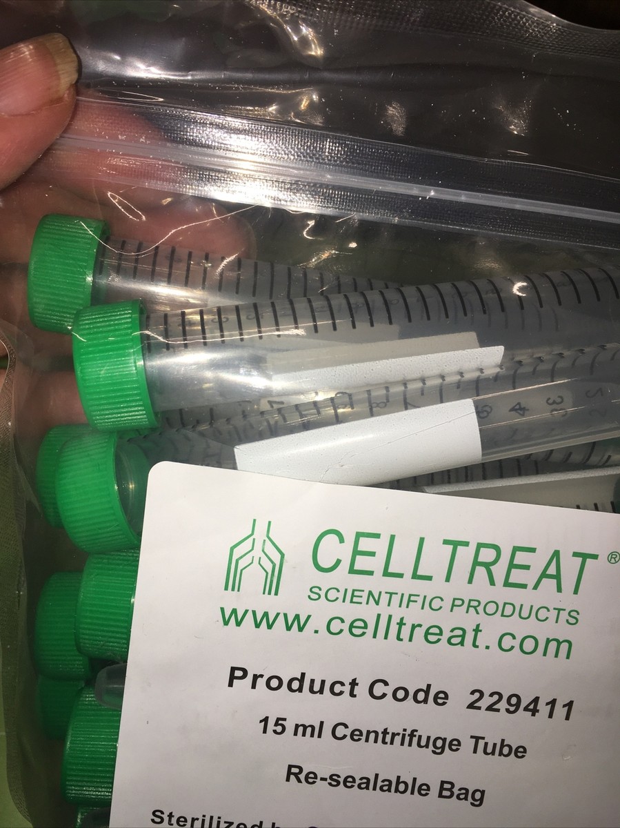 インテッサGⅣ　 1.25-50 CELLTREAT 229411. Plastic, Centrifuge Tube, 15 mL. Sterile. 25 PK