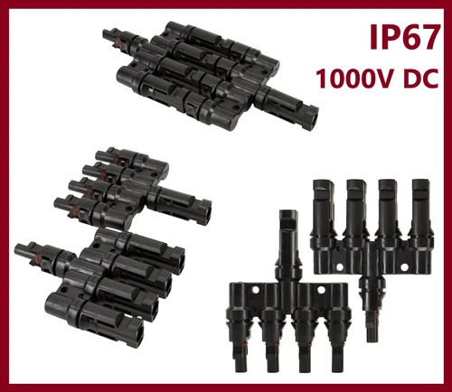 Y T Solarstecker PV Stecker Verteiler Buchse Kupplung Sicherung PV für MC4 4fach