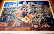 XXL HUNGERTUCH 2011 Bild Wandbehang FASTENTUCH Misereor Wandbild Westafrika