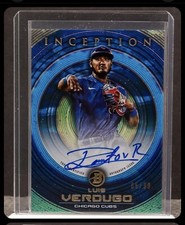 Luis Verdugo 2022 Bowman Inception Blue Foil Prospect Auto RC 65/99 Cubs⚾️