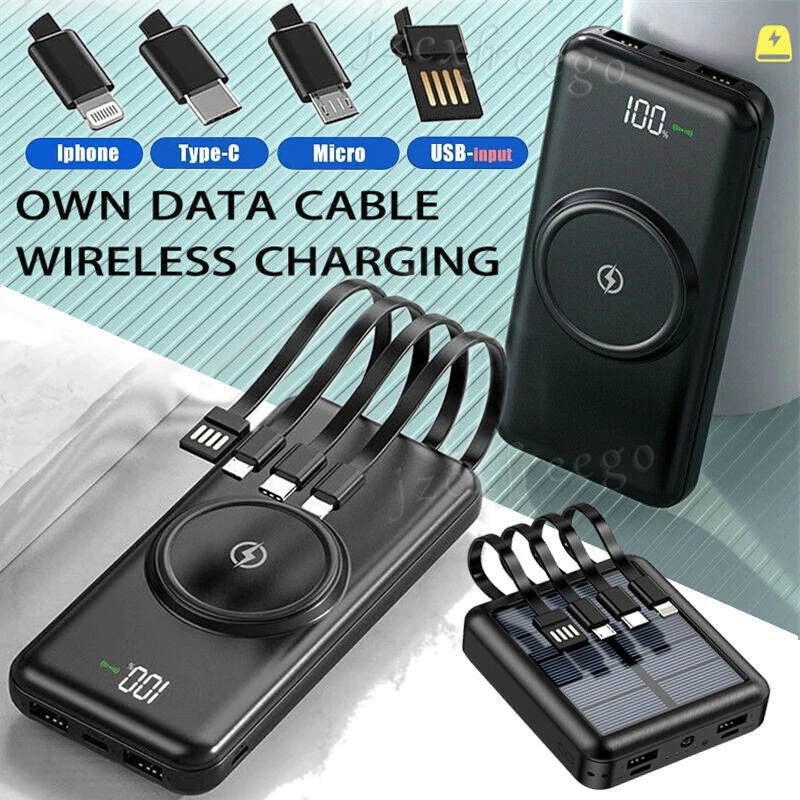 900000mAh Wireless Power Bank Backup USB Fast Charger Portable External Battery - Image 3 of 4