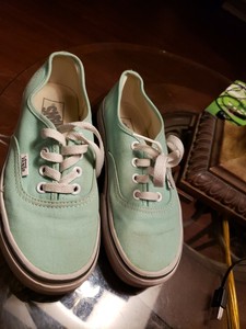 vans authentic mint green