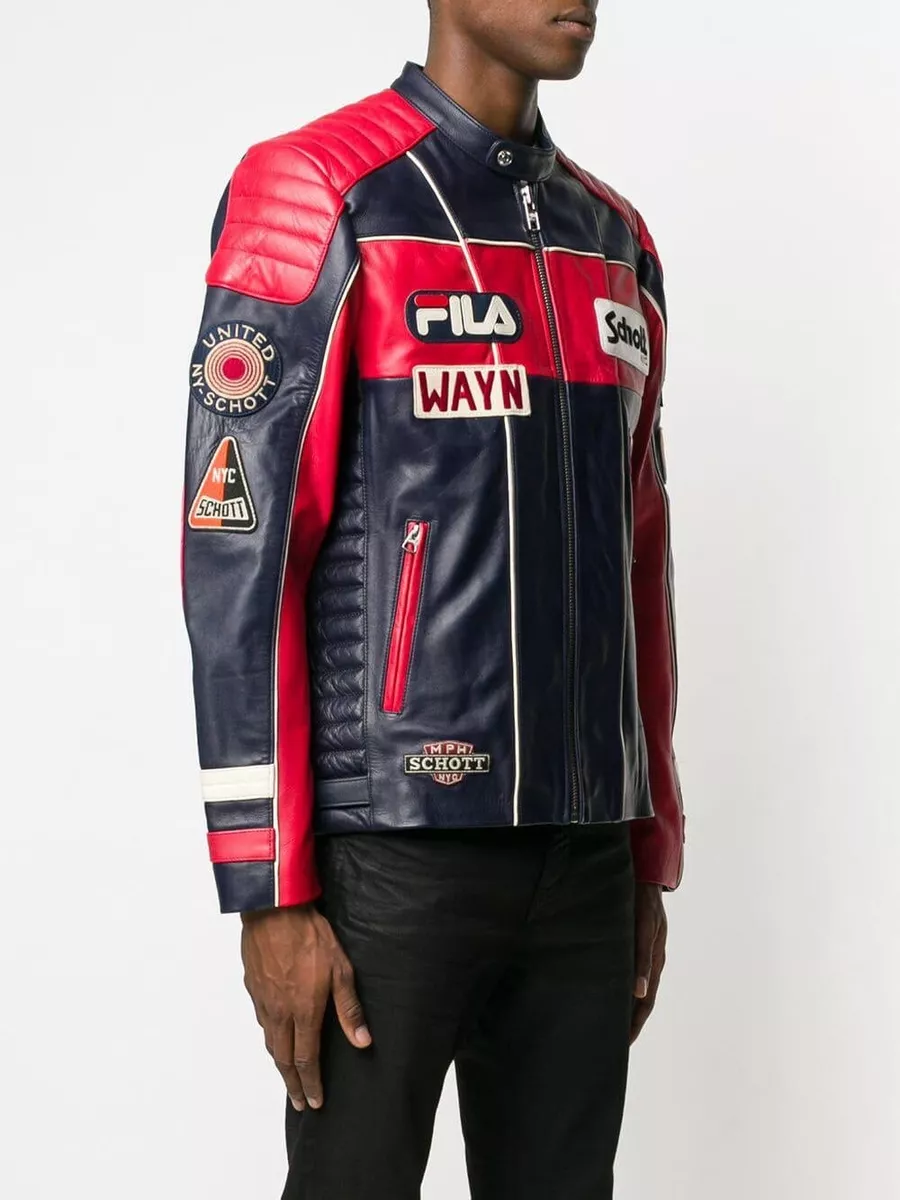 Fila leather jacket deals