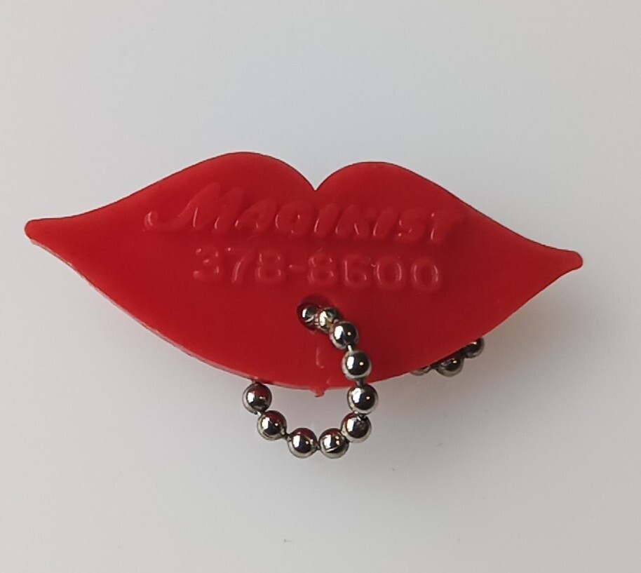 Vintage Magikist Red Lips Plastic Key Chain Charm Chicago Cleaners eBay
