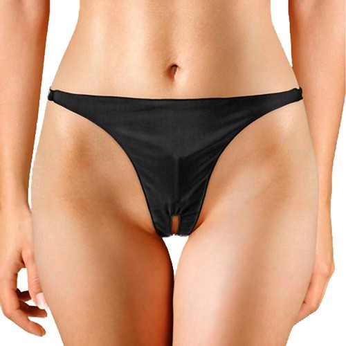 Autsch! Verstellbares Höschen mit Vibrationskugel und Lustloch schwarz - Bild 3 von 3