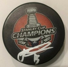 JAKUB VRANA SIGNED WASHINGTON CAPITALS 2018 STANLEY CUP HOCKEY PUCK W/ CASE COA