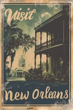 NEW ORLEANS VINTAGE STYLE PRINT/POSTER QUALITY PHOTO PAPER/CANVAS T39