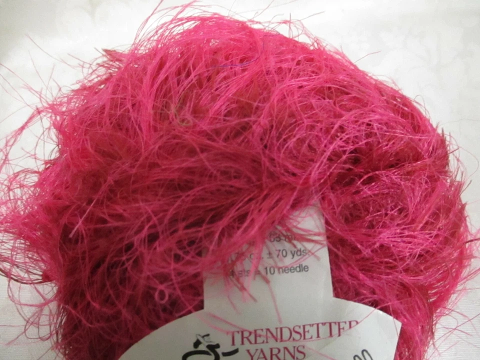 Trendsetter Yarns ~ WILLOW ~ #29 Magenta Red ~ Eyelash - Image 2 of 4