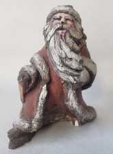 Clay Santa Figurine - Sculpture - 6"