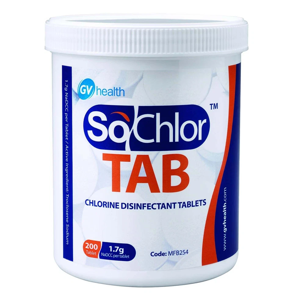 GV HEALTH SoChlor TAB Disinfectant tablets (200 x 1.7g)