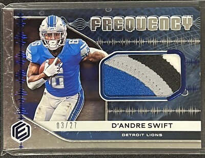 2020 Panini Elements Frequency Cobalt #9 D'ANDRE SWIFT #/27 4-COLOR PATCH!!