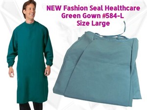 One NEW Fashion Seal Healthcare Hospital Green Gown Size Large #584-L BCT