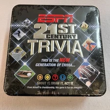 ESPN 21st Century Sports Trivia Board Game Collectors Tin NEW Cello Tears [PT-Z4