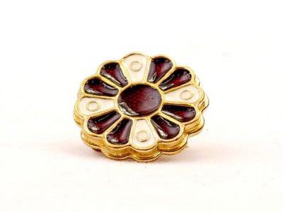 Almandin Alemannic Discs Fibula Brooch Bronze Jewelry - NEW